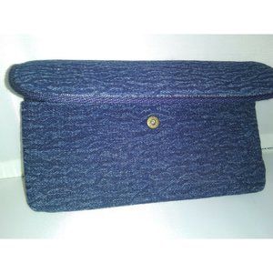 RGA Blue fabric Wallet with removable Check insert